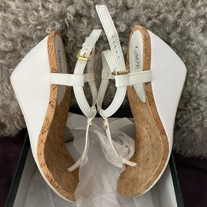 Ralph Lauren Cork Wedge Sandals ~ Sz. 9